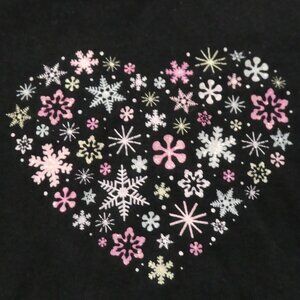 Unbranded | 12 months | Black Snowflake Heart Graphic Print Long Sleeve Top